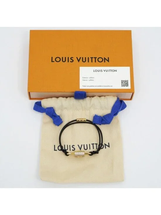Louis Vuitton Bracelet Padlock M8217 F Gold Rhinestone Accessories - Picture 10 of 10